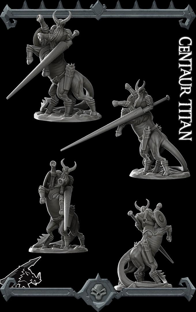 Centaur Titan | Trolls and Giants Collection | Rocket Pig Games | Miniatures for tabletop games. 28mm to 32mm Resin for RPG, D&D, TTRPG