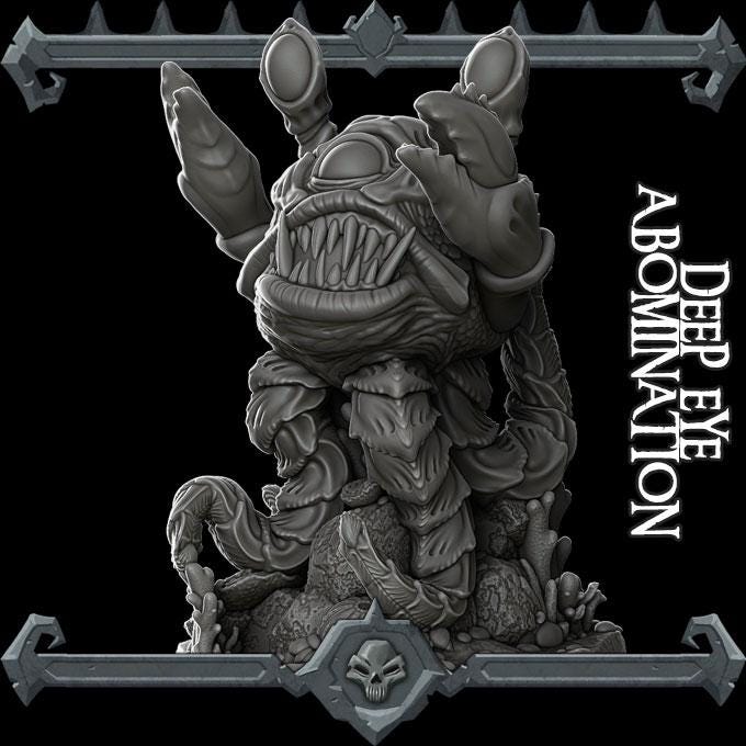 Deep Eye Abomination | Aberrations Collection | Rocket Pig Games | Miniatures for tabletop games. 28mm to 32mm Resin for RPG, D&D, TTRPG