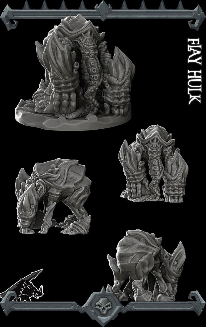 Flay Hulk | Aberrations Collection | Rocket Pig Games | Miniatures for tabletop games. 28mm to 32mm Resin for RPG, D&D, TTRPG