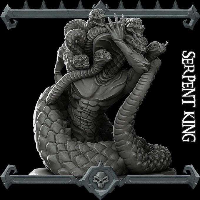 Serpent King | Aberrations Collection | Rocket Pig Games | Miniatures for tabletop games. 28mm to 32mm Resin for RPG, D&D, TTRPG