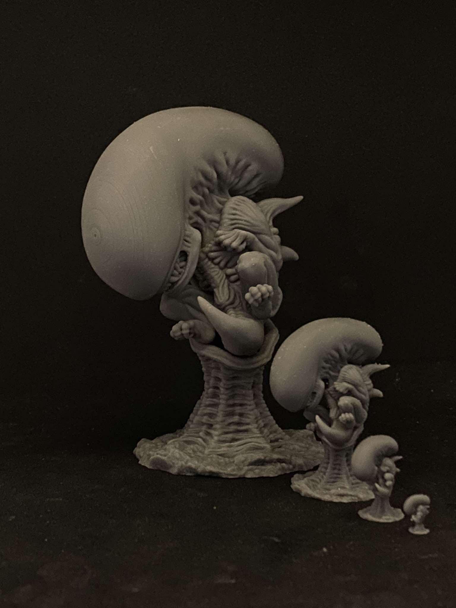 Xeno Baby, Xenomorph, Papsikels, 3D Printed Resin Model for Tabletop