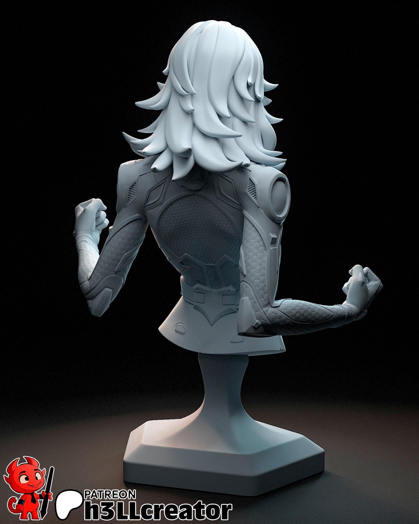 Invisible Woman from Marvel Rivals (fan art) | Full Model or Bust | Miniature scale 1:12 | h3LL Creator | DIY Model Kit