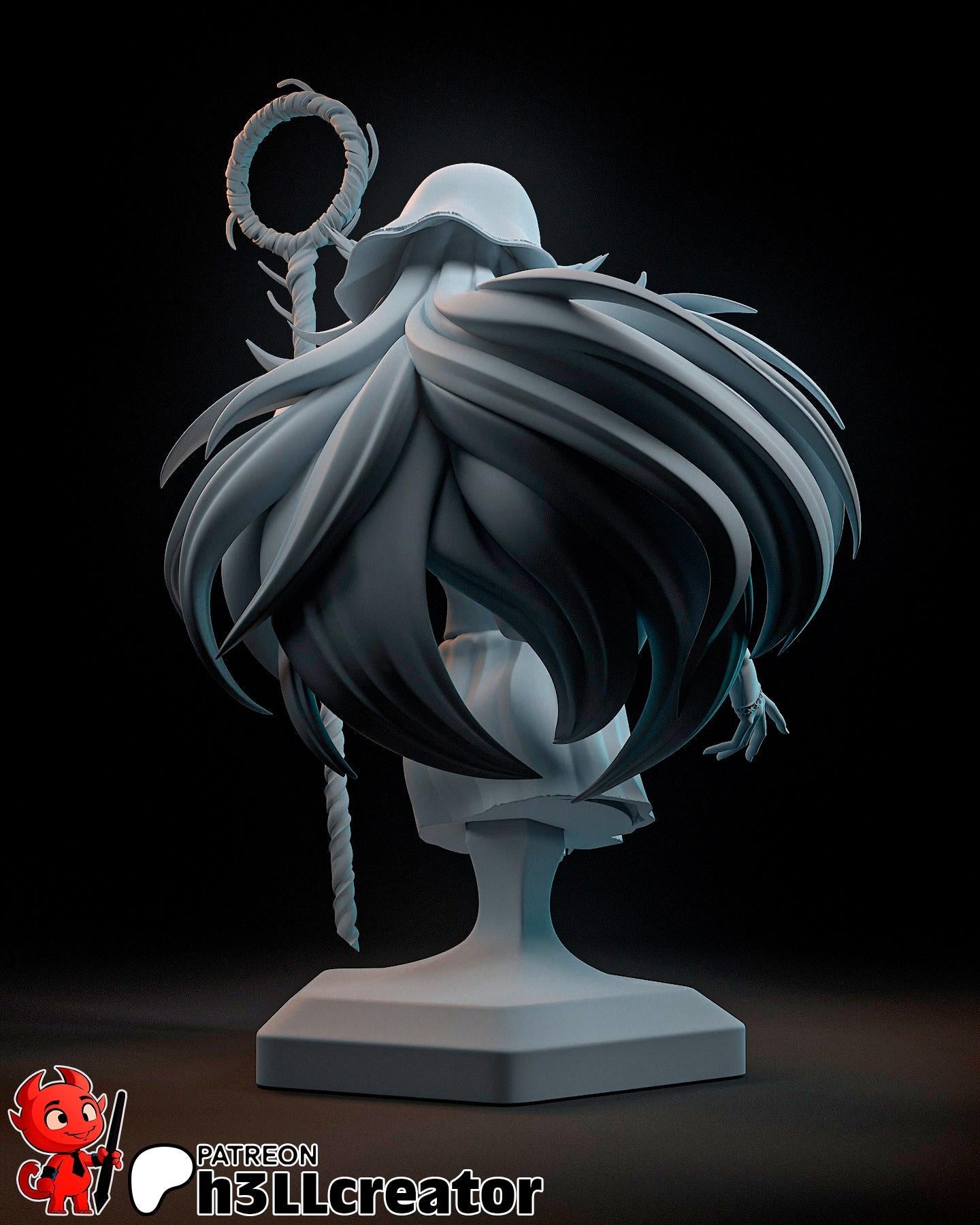 Marcille from Delicious in Dungeon (Dungeon Meshi) (fan art) Model or Bust | Miniature scale 1:12 | h3LL Creator | DIY Model Kit