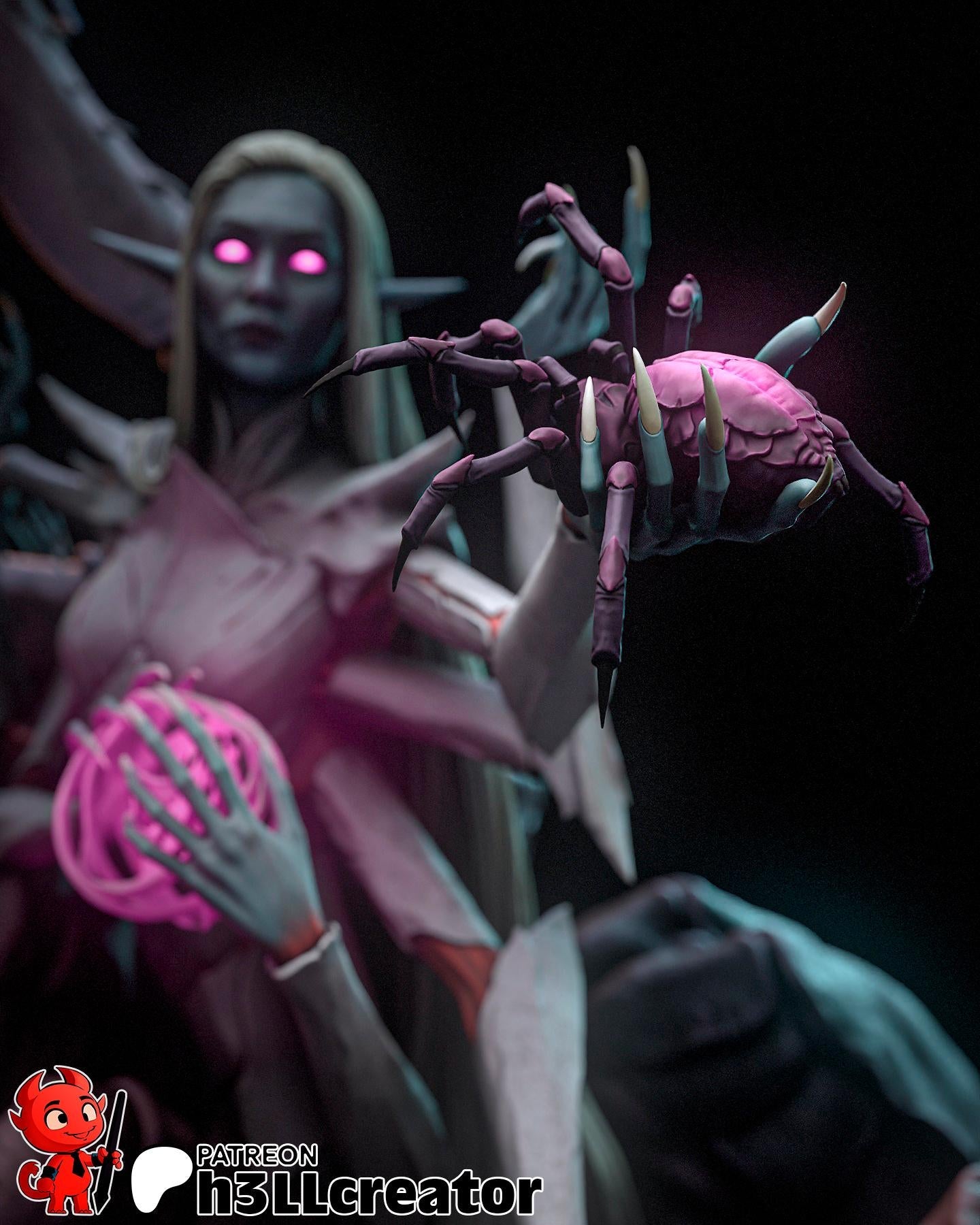 Lolth Miniature: Dungeons and Dragons Fan Art, 158mm DIY Model Kit
