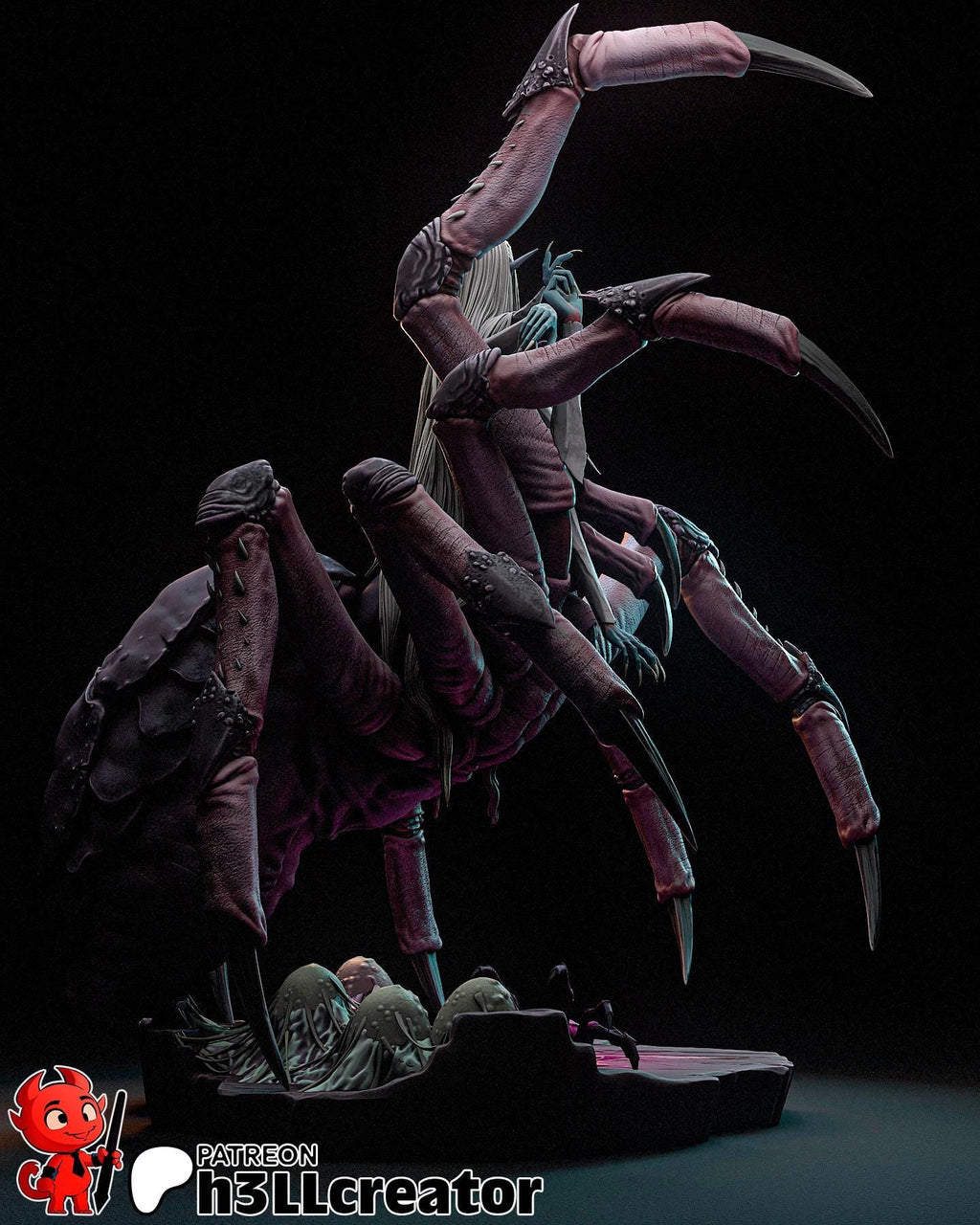 Lolth Miniature: Dungeons and Dragons Fan Art, 158mm DIY Model Kit