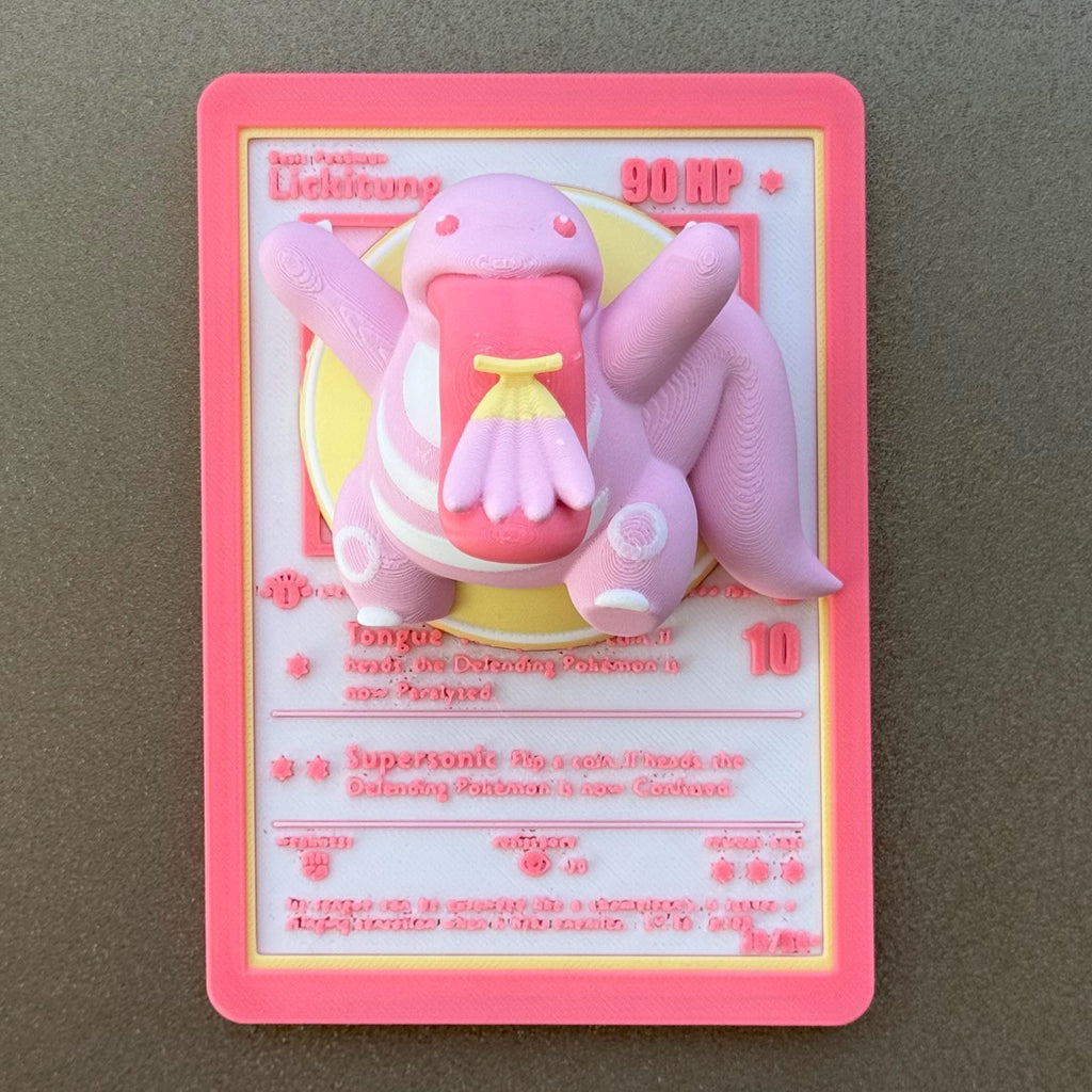 Lickitung - 3D Printed Pokemon Card Wall Hanger | Fan Art | Pokemon TCG | Resin Model | ABC3D Models