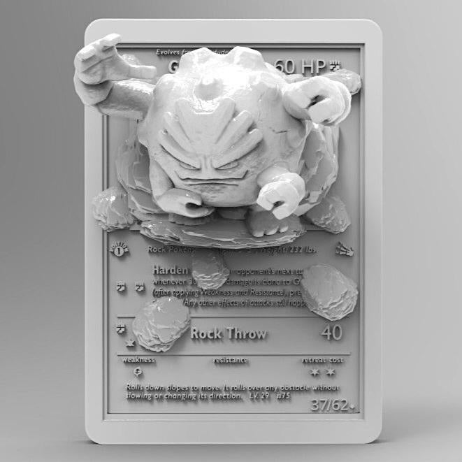 Graveler - 3D Printed Pokemon Card Wall Hanger | Fan Art | Pokemon TCG | Resin Model | ABC3D Models
