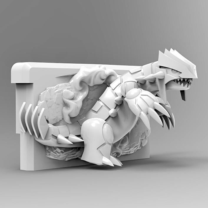 Groudon Ruby - 3D Printed Pokemon Game Boy Advanced Cartridge Wall Hanger | Fan Art | Pokemon TCG | Resin Model | ABC3D Models