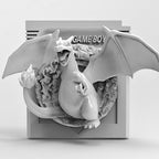 Charizard Red - 3D Printed Pokemon Game Boy Cartridge Wall Hanger | Fan Art | Pokemon TCG | Resin Model | ABC3D Models