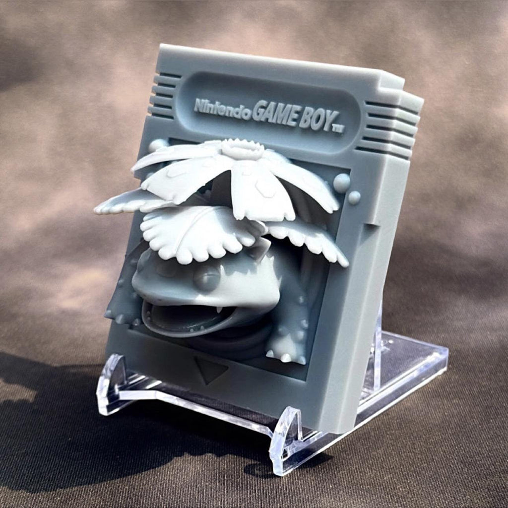 Venusaur Green - 3D Printed Pokemon Game Boy Cartridge Wall Hanger | Fan Art | Pokemon TCG | Resin Model | ABC3D Models