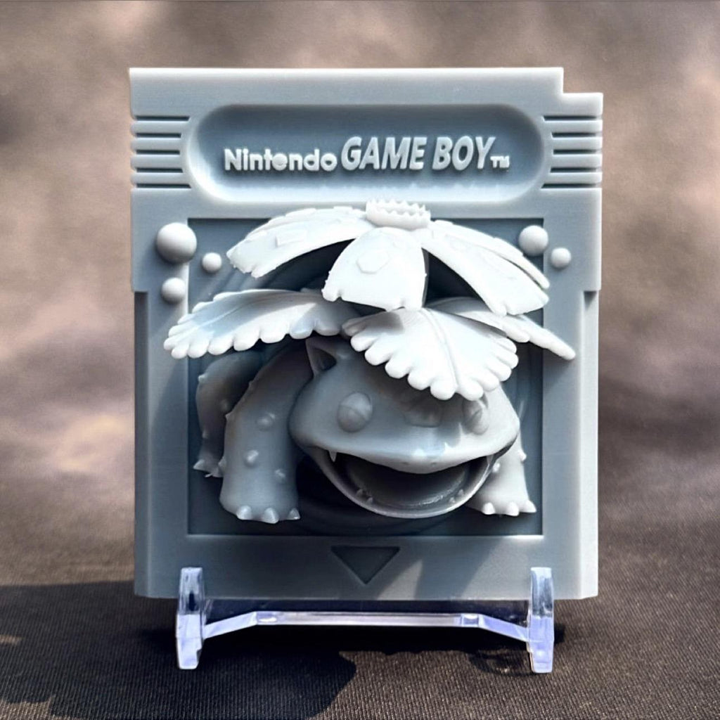 Venusaur Green - 3D Printed Pokemon Game Boy Cartridge Wall Hanger | Fan Art | Pokemon TCG | Resin Model | ABC3D Models