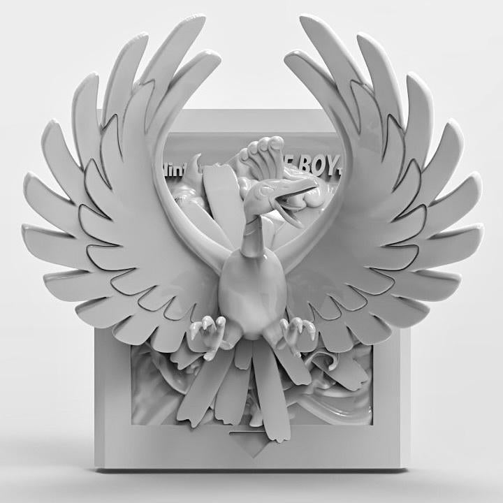 Ho Oh Gold - 3D Printed Pokemon Game Boy Cartridge Wall Hanger | Fan Art | Pokemon TCG | Resin Model | ABC3D Models