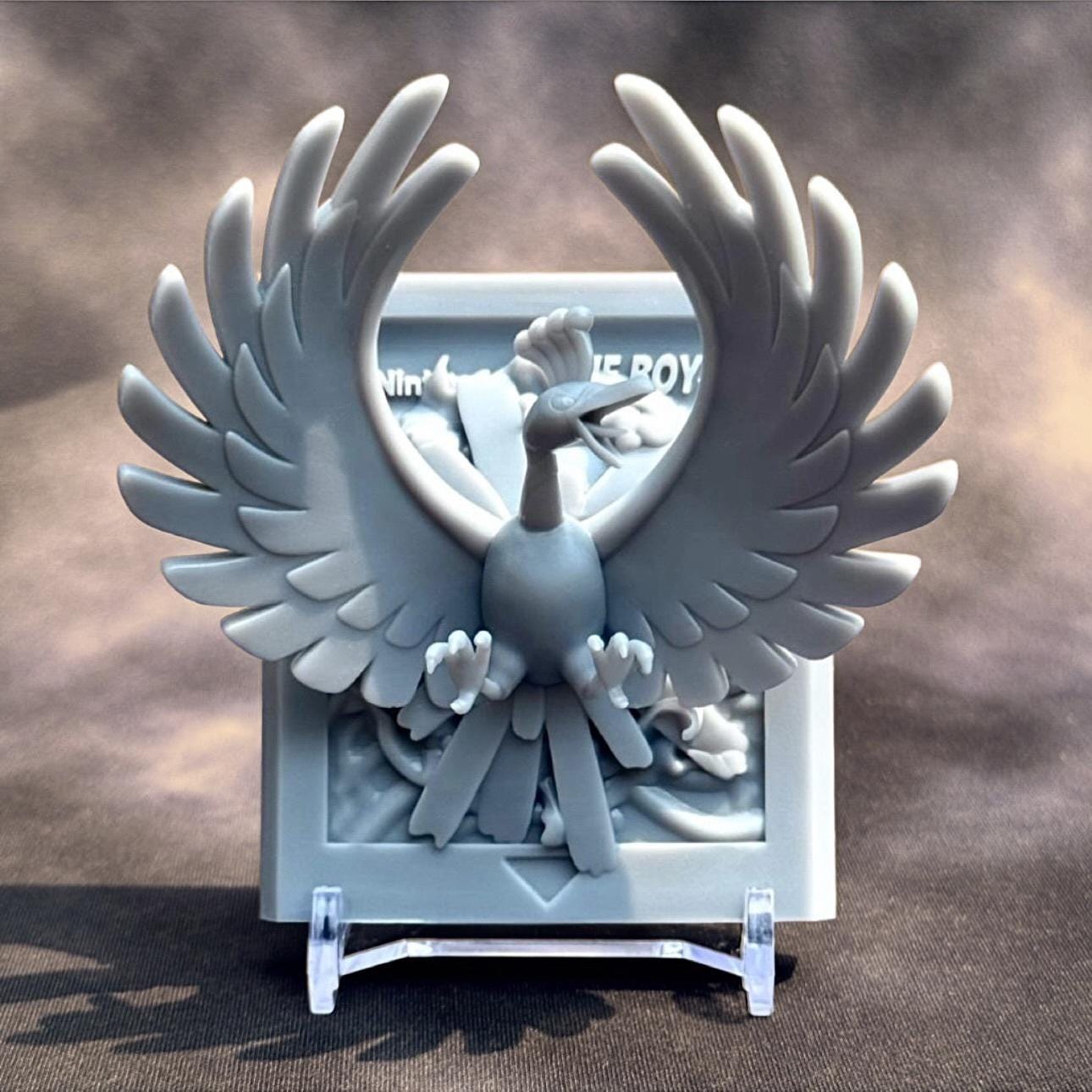 Ho Oh Gold - 3D Printed Pokemon Game Boy Cartridge Wall Hanger | Fan Art | Pokemon TCG | Resin Model | ABC3D Models