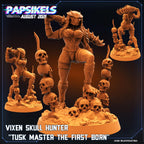 Skull Hunters Vixen Skull Hunter Tusk Master The First Born, Papsikels, Resin - Tabletop miniature - 32mm