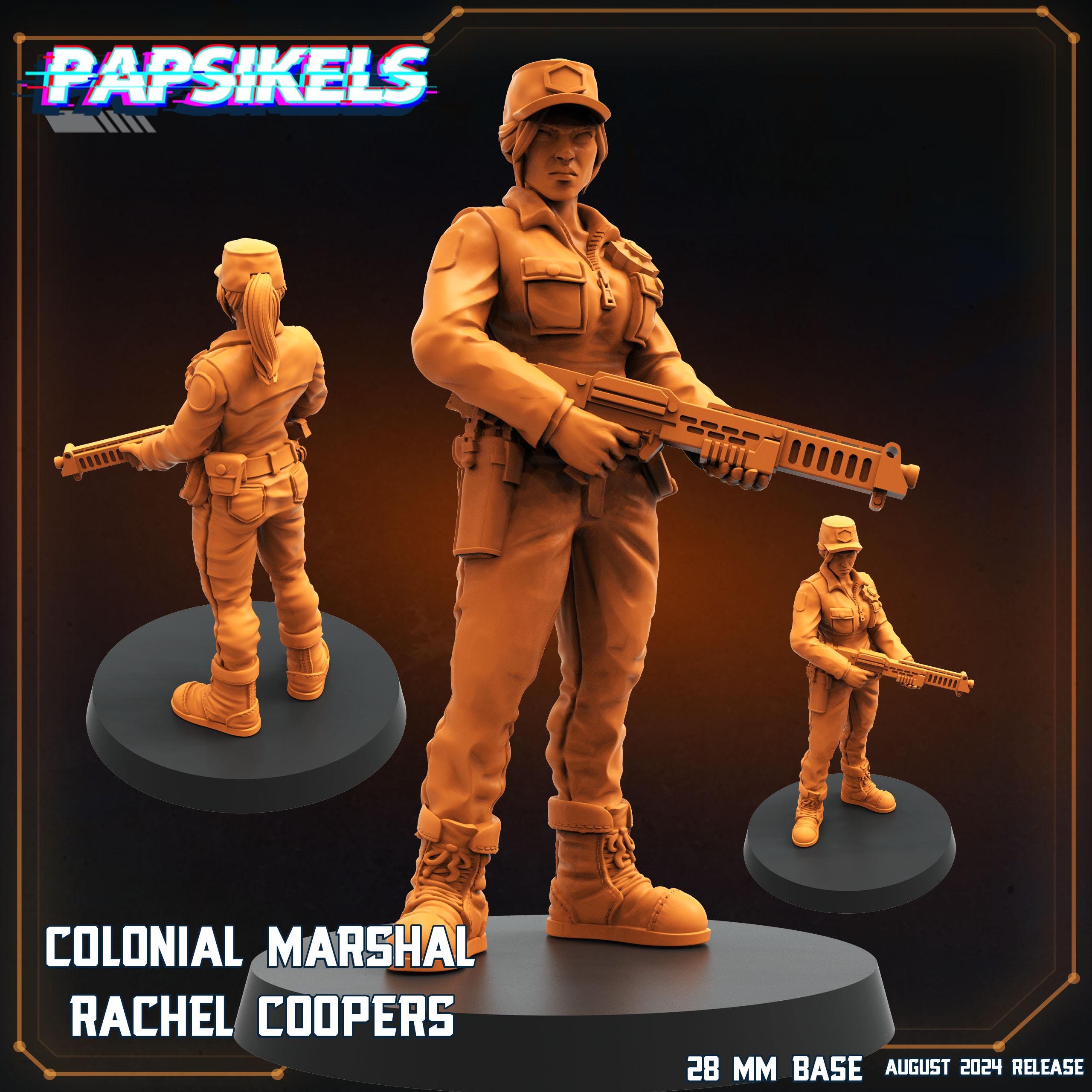 Aliens Vs Humans, Colonial Marshal Rachel Coopers, Papsikels, 32mm Mini