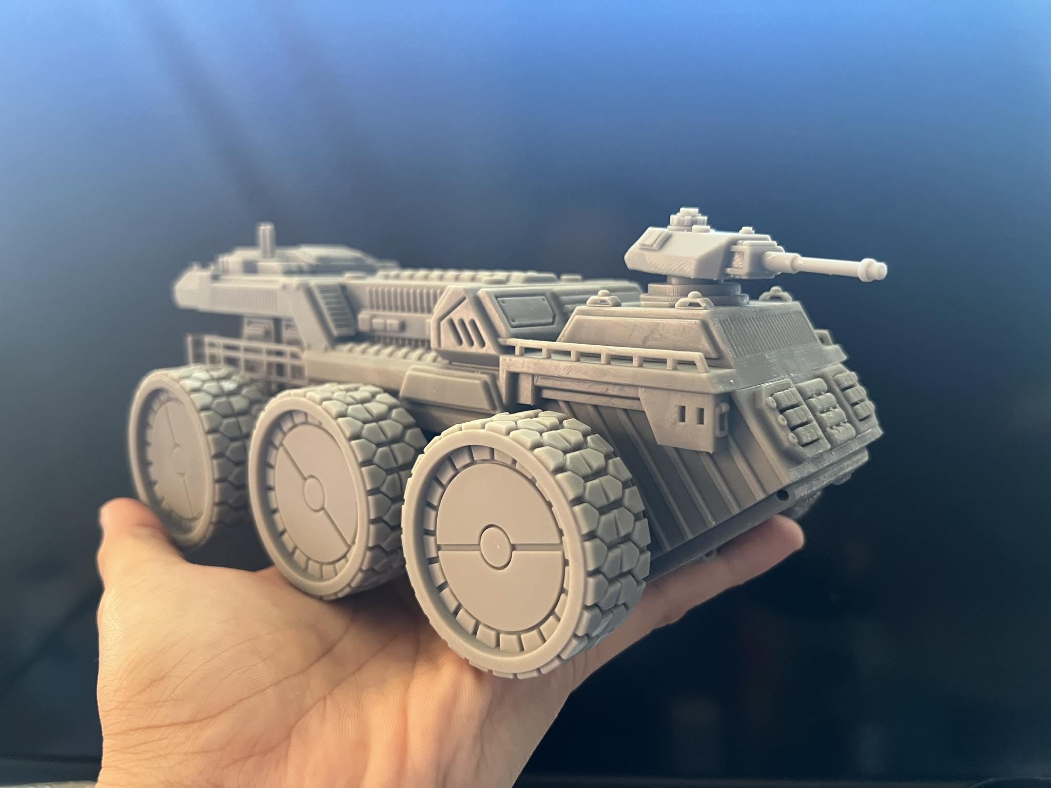 Union of Progressive Peoples - ox 550 HAMPV Troop Transport, Papsikels. Mini wargaming/ Wargames/ TTRPG/ Alien RPG 32mm