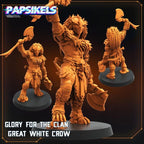 Skull Hunters - Glory for the Clan Great White Crow Clan | Papsikels, Resin Miniature - Tabletop  Miniature - 32mm