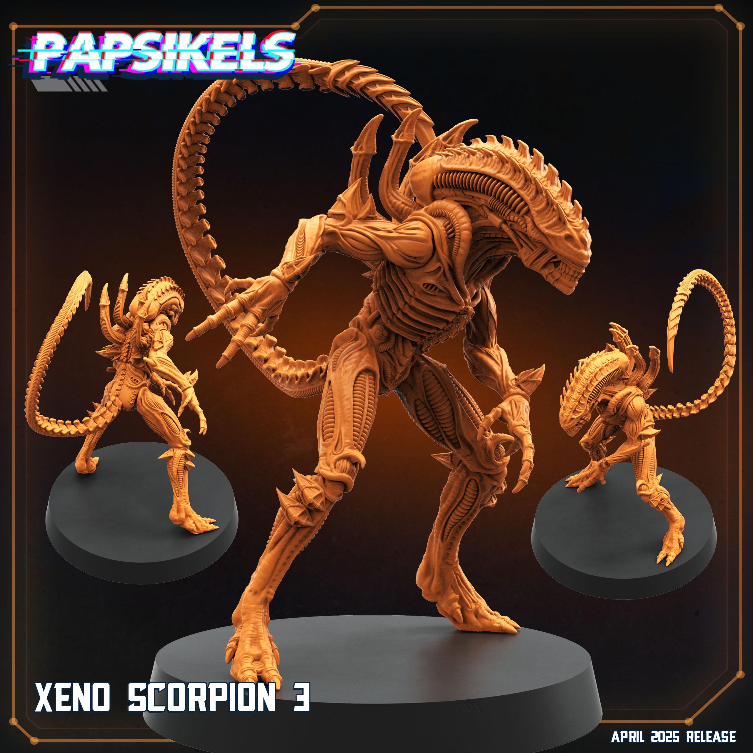 Aliens Vs Humans - Star Conflict - IXeno Scorpions Set - Papsikels, 32mm Mini for TTRPG Gaming, Alien RPG
