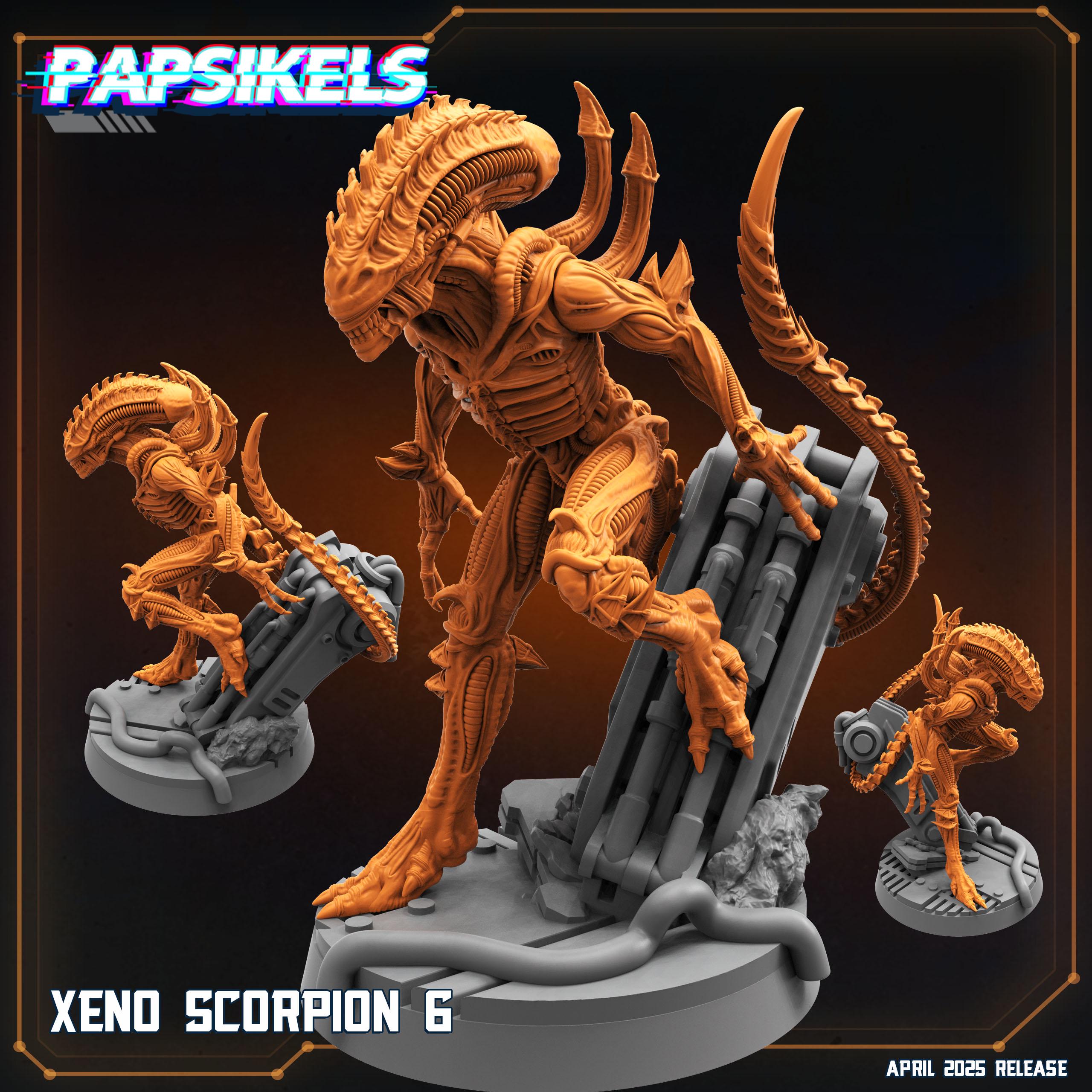 Aliens Vs Humans - Star Conflict - IXeno Scorpions Set - Papsikels, 32mm Mini for TTRPG Gaming, Alien RPG
