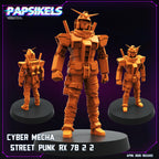 Cyberpunk, Cyber Mecha Street Punks - Gundam, Papsikels, 32mm Mini