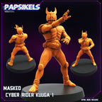 Cyberpunk, Masked Cyber Rider Kuugas - Kamen Rider Kuuga - Papsikels, 32mm Mini - Model for TTRPG, Anime, Gaming