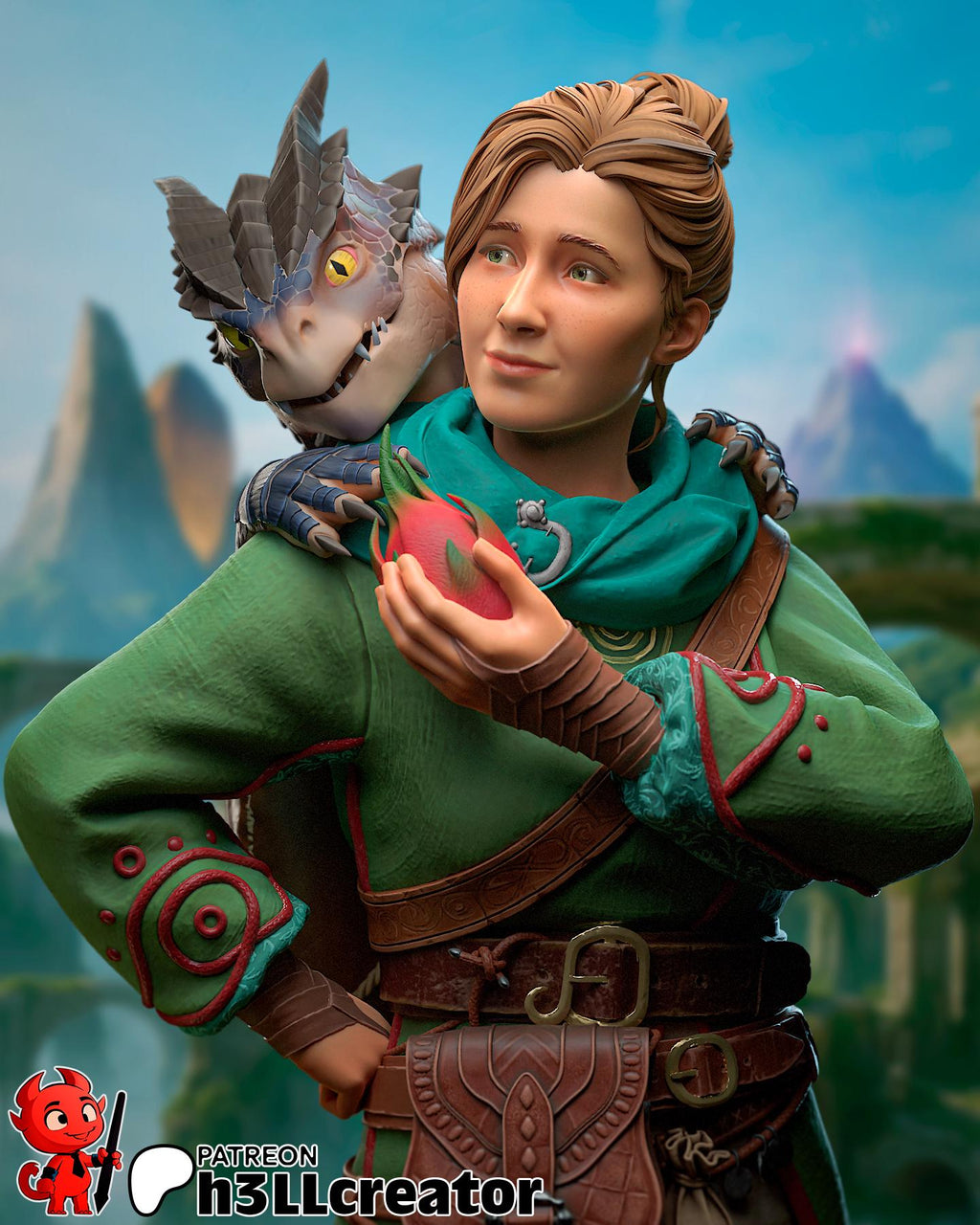 Zoe from Split Fiction (fan art) | Full Model or Bust | Miniature scale 1:12 | h3LL Creator | DIY Model Kit