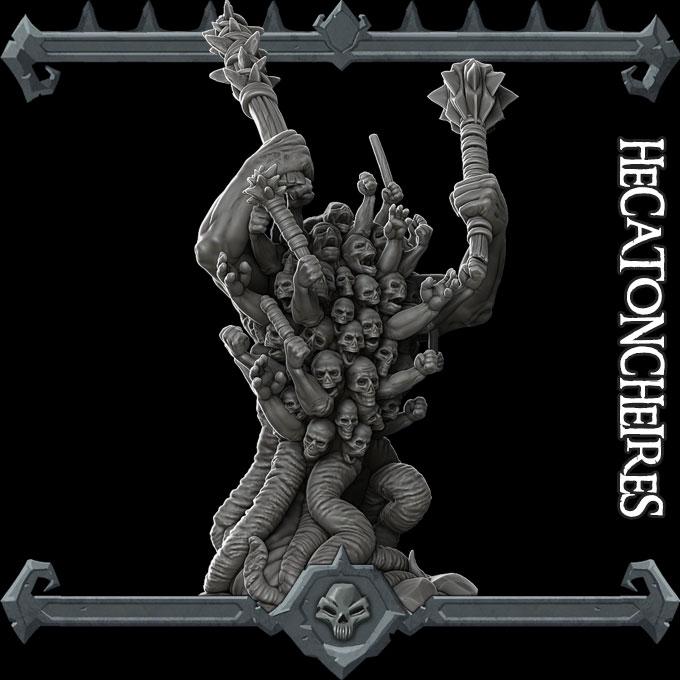 Hecatoncheires | Trolls and Giants Collection | Rocket Pig Games | Miniatures for tabletop games. 28mm to 32mm Resin for RPG, D&D, TTRPG