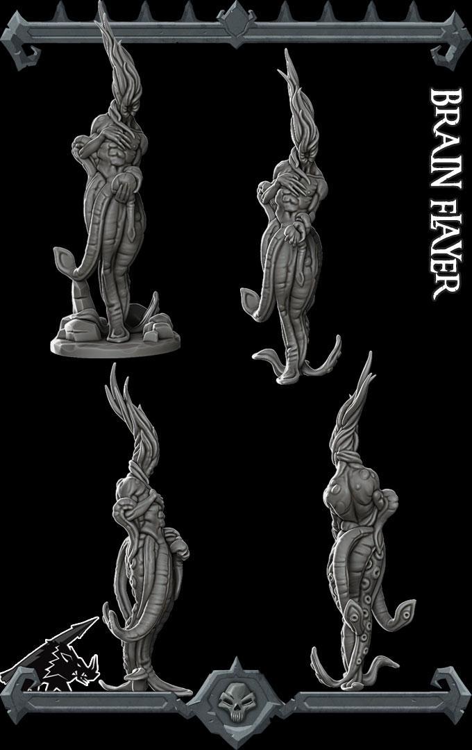 Brain Flayer Golem | Aberrations Collection | Rocket Pig Games | Miniatures for tabletop games. 28mm to 32mm Resin for RPG, D&D, TTRPG