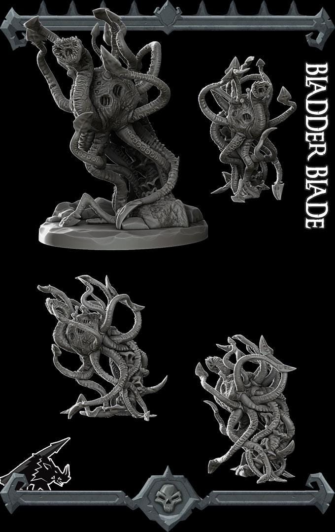 Bladder Blade | Aberrations Collection | Rocket Pig Games | Miniatures for tabletop games. 28mm to 32mm Resin for RPG, D&D, TTRPG