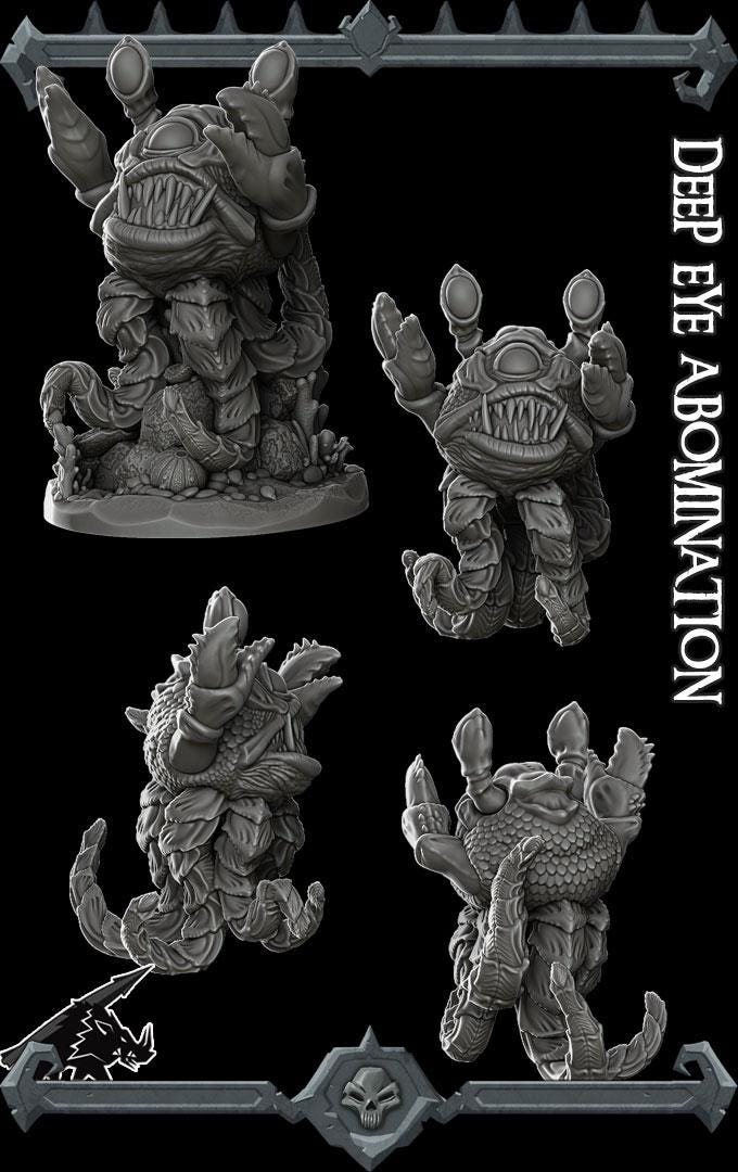 Deep Eye Abomination | Aberrations Collection | Rocket Pig Games | Miniatures for tabletop games. 28mm to 32mm Resin for RPG, D&D, TTRPG