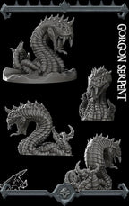 Gorgon Serpent | Aberrations Collection | Rocket Pig Games | Miniatures for tabletop games. 28mm to 32mm Resin for RPG, D&D, TTRPG