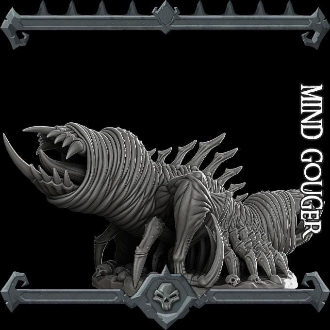 Mind Gouger | Aberrations Collection | Rocket Pig Games | Miniatures for tabletop games. 28mm to 32mm Resin for RPG, D&D, TTRPG