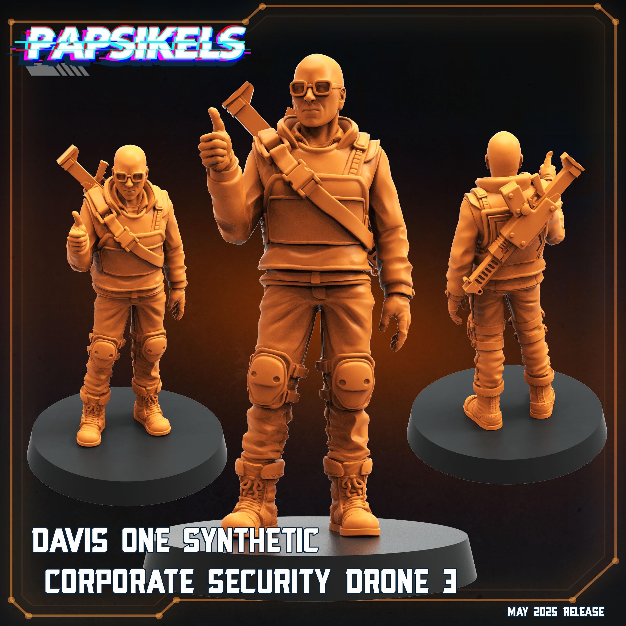 Aliens Vs Humans - Reconnaissance I Davis One Synthetic Security Drones - Papsikels, 32mm Mini for TTRPG Gaming, Alien RPG
