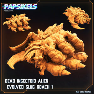 Aliens Vs Humans - Reconnaissance | Dead Insectoid Alien Evolved Slug Roach - Starcraft, Papsikels, 32mm Mini - TTRPG Gaming, Alien RPG