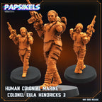 Aliens Vs Humans - Reconnaissance I Human Colonial Marine Colonel Eula Hendricks - Papsikels, 32mm Mini for TTRPG Gaming, Alien RPG