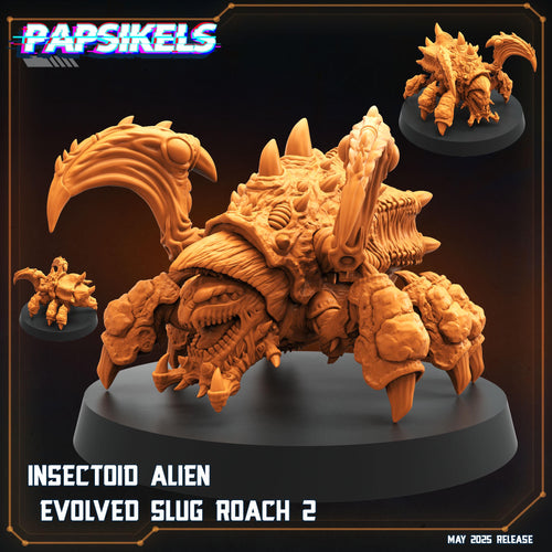 Aliens Vs Humans - Reconnaissance | Insectoid Alien Evolved Slug Roach - Starcraft, Papsikels, 32mm Mini - TTRPG Gaming, Alien RPG