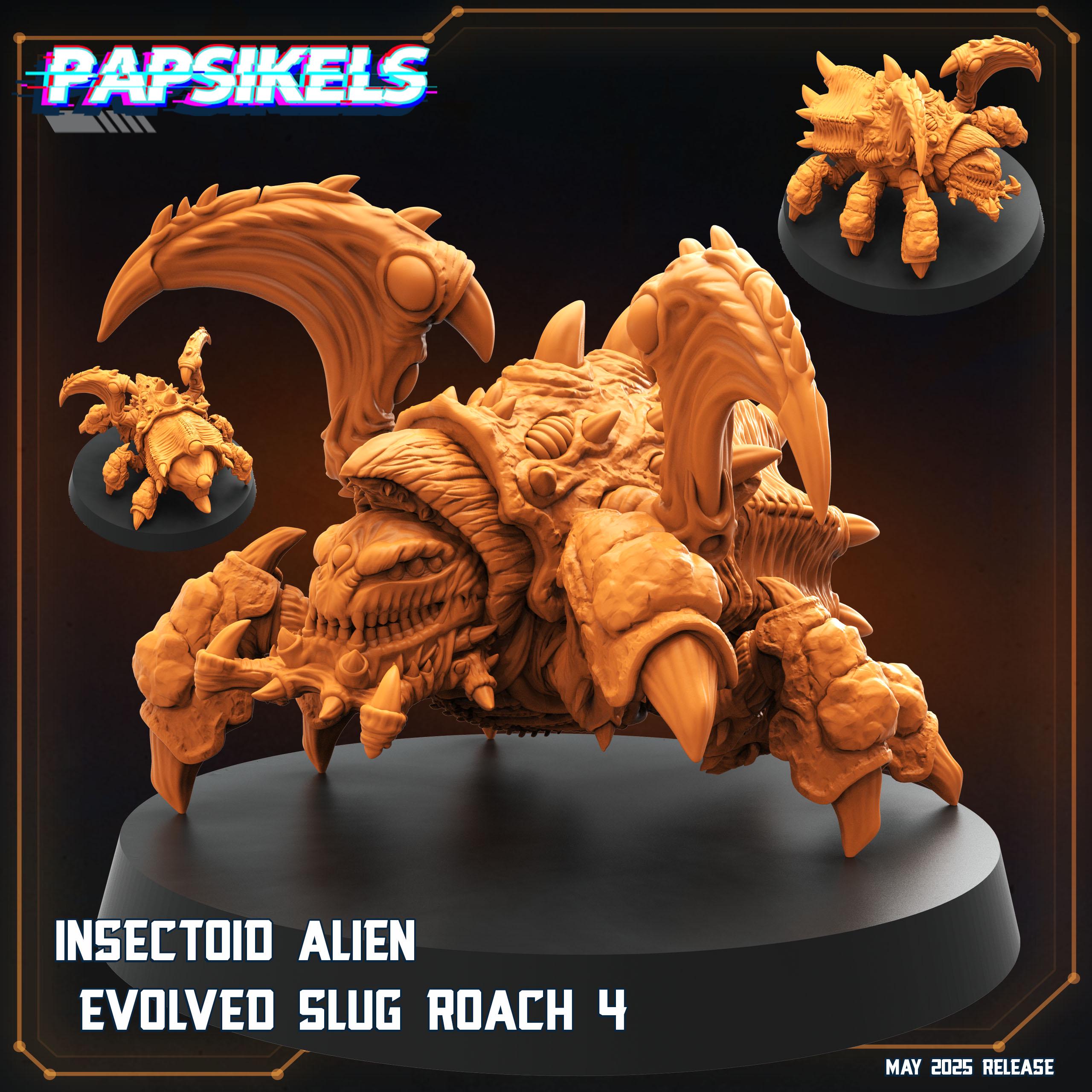 Aliens Vs Humans - Reconnaissance | Insectoid Alien Evolved Slug Roach - Starcraft, Papsikels, 32mm Mini - TTRPG Gaming, Alien RPG