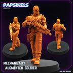 Cyberpunk,  Mechanically Augmented Soldiers, Cyberpunk, Papsikels, 32mmMini