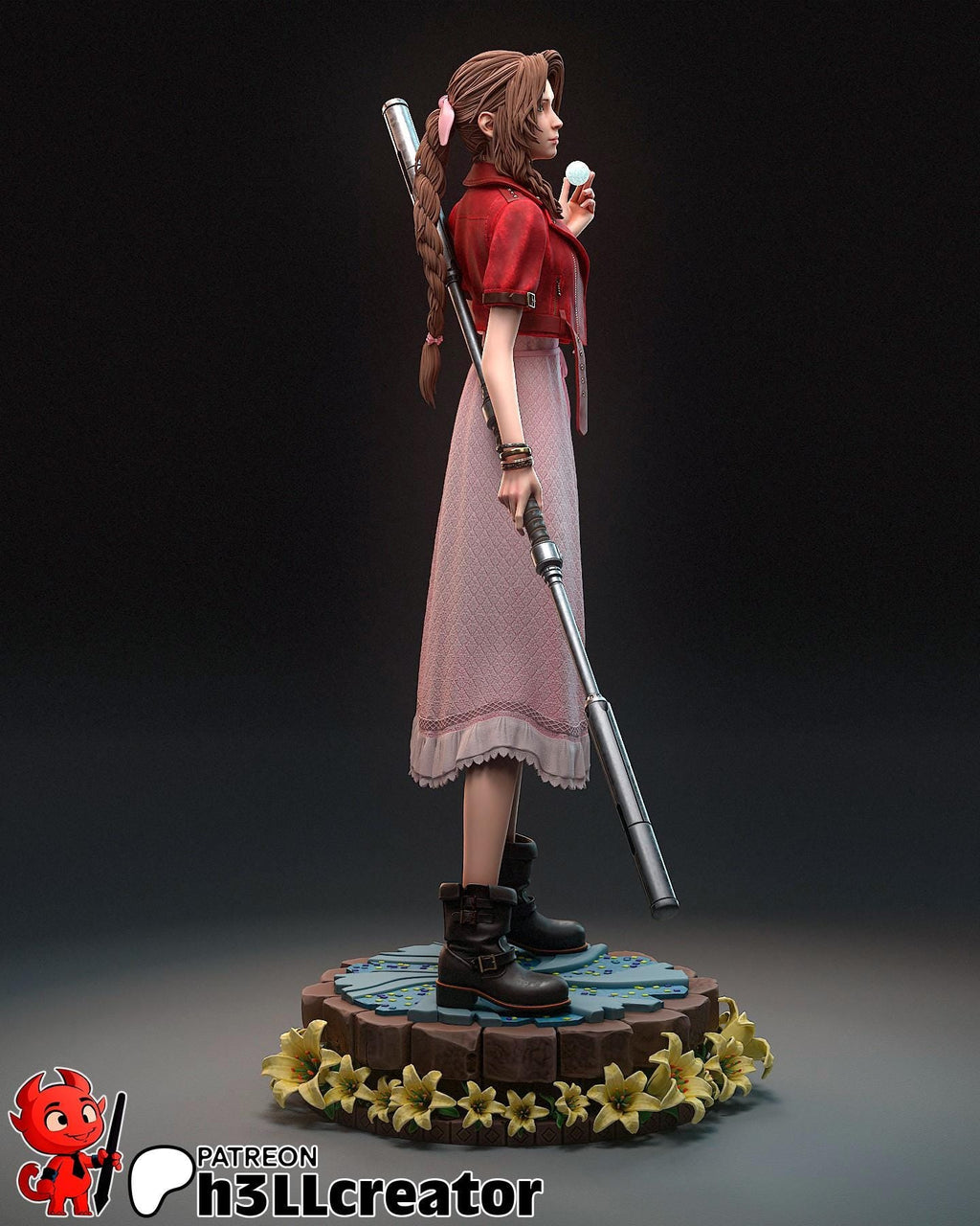 Aerith Final Fantasy VII Miniature: 160mm Resin DIY Model Kit