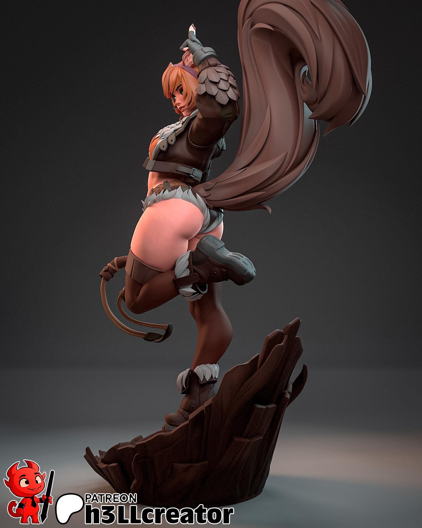 Squirrel Girl from Marvel Rivals (fan art) | Full Model or Bust | Miniature scale 1:12 | h3LL Creator | DIY Model Kit