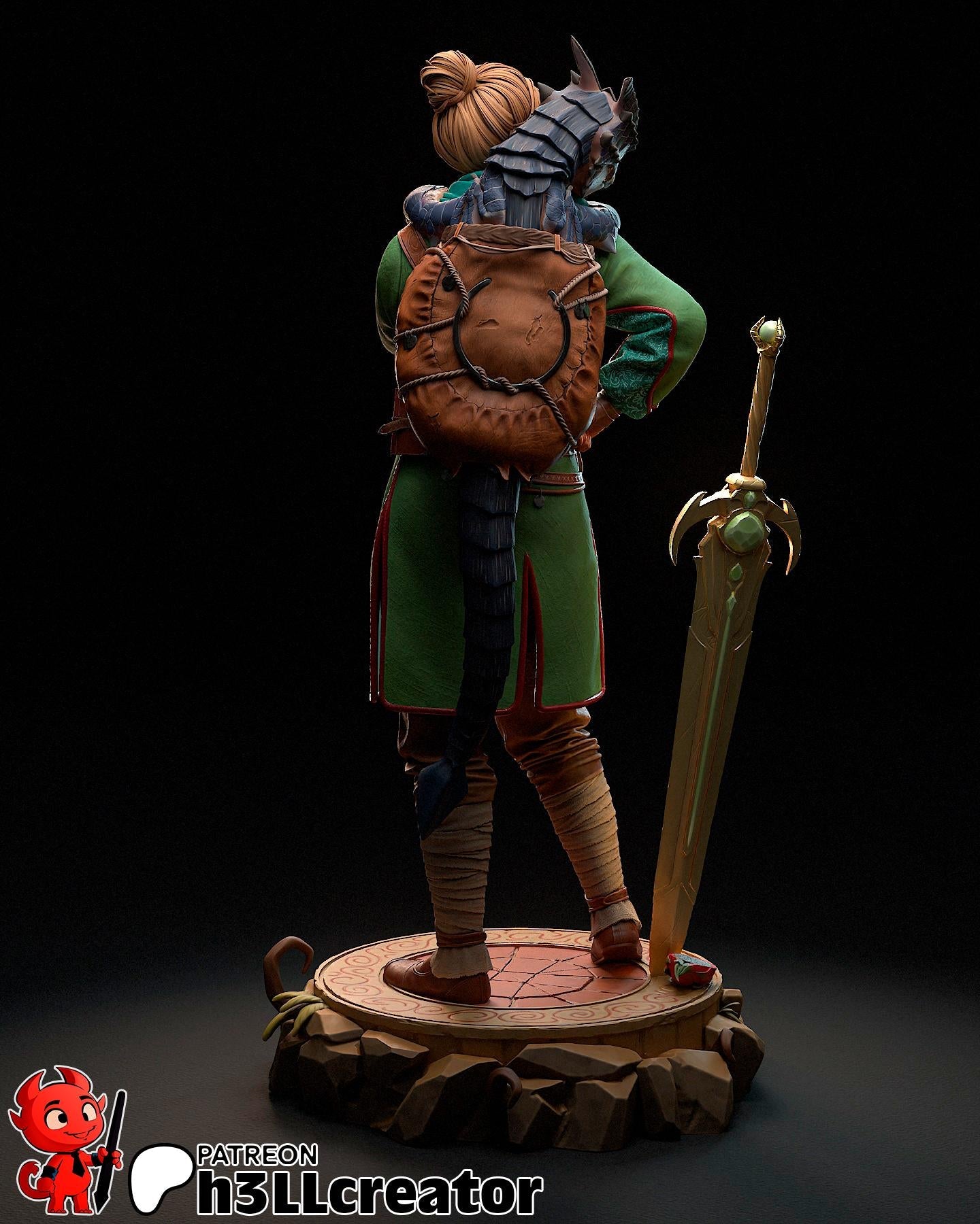 Zoe from Split Fiction (fan art) | Full Model or Bust | Miniature scale 1:12 | h3LL Creator | DIY Model Kit