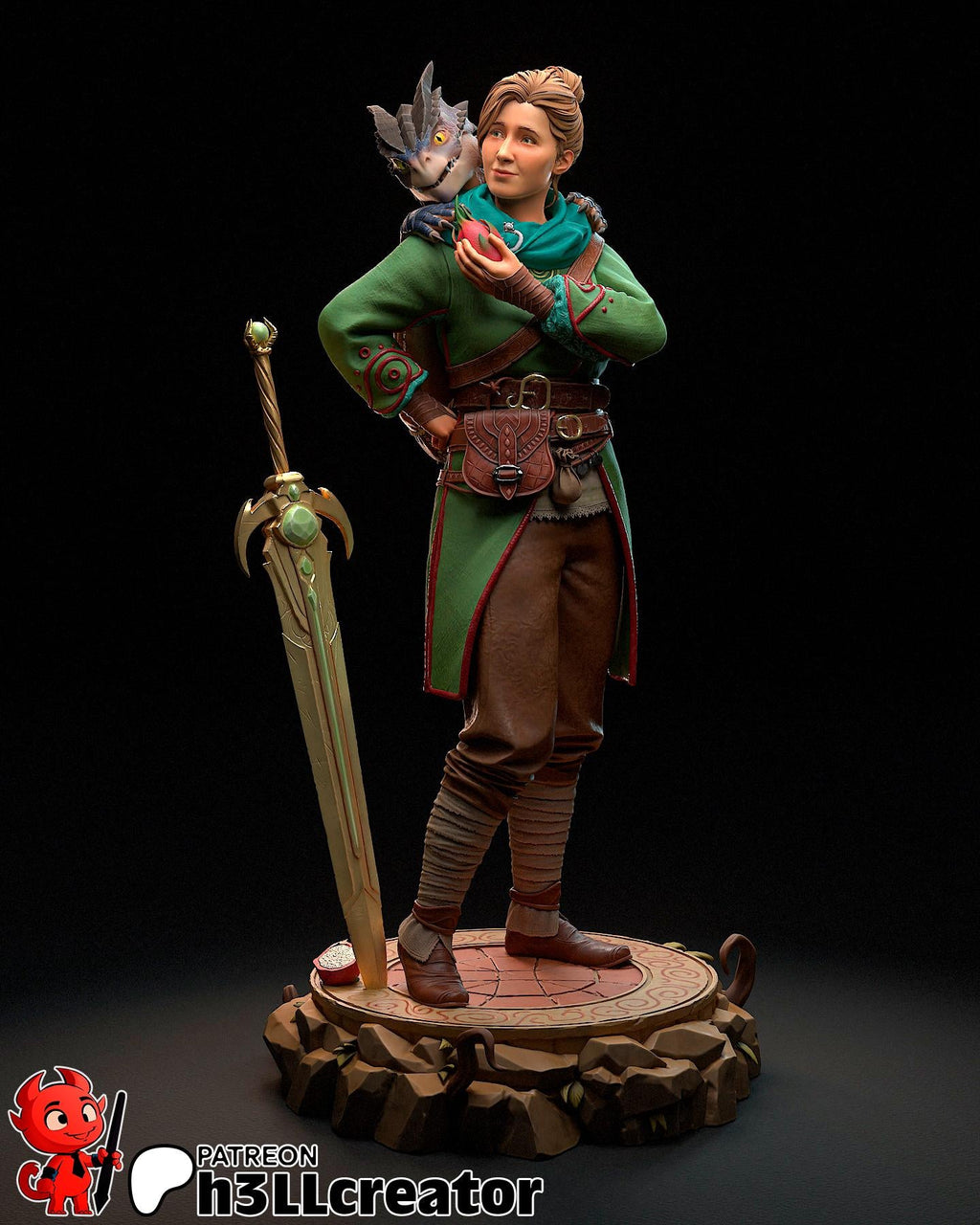 Zoe from Split Fiction (fan art) | Full Model or Bust | Miniature scale 1:12 | h3LL Creator | DIY Model Kit