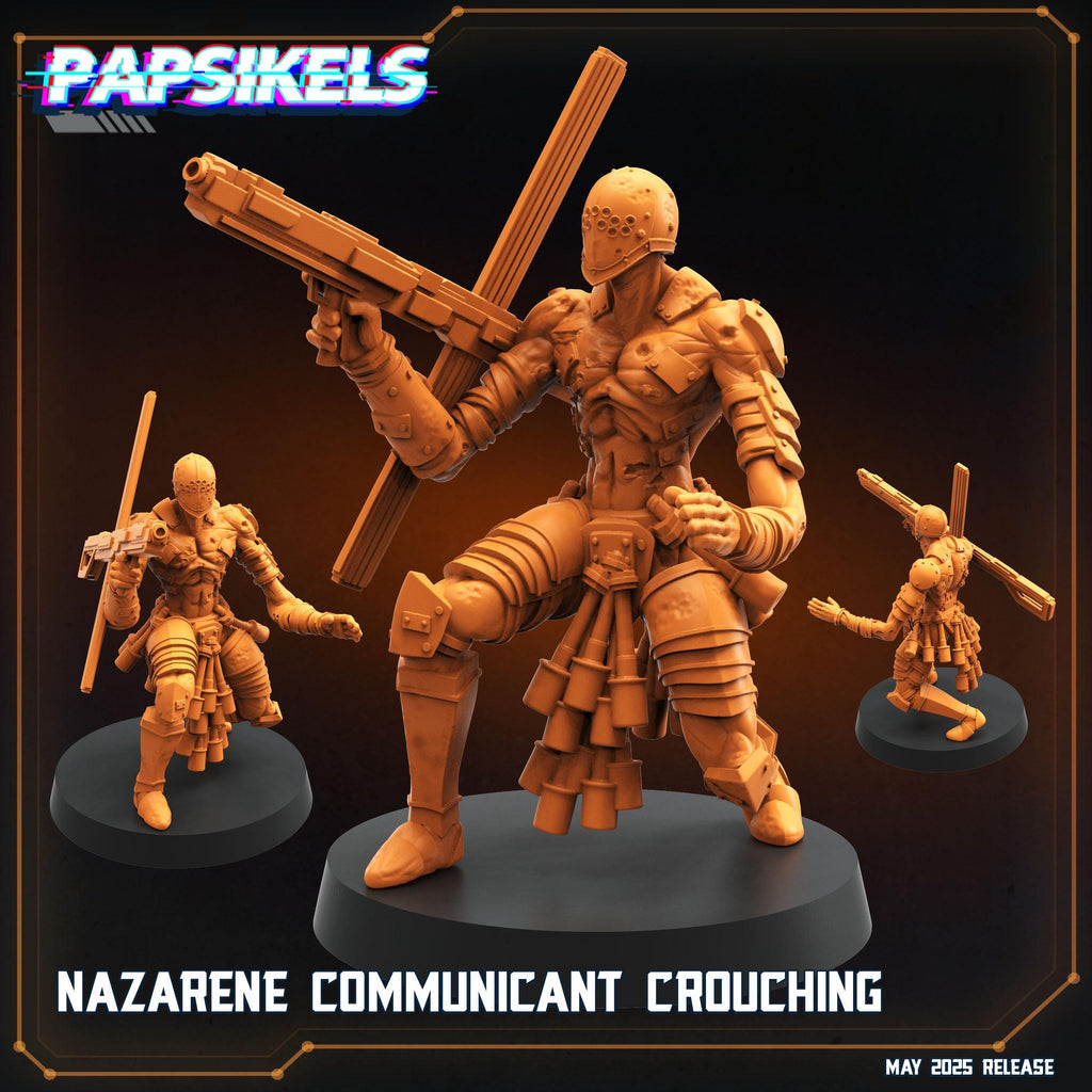 Nazarene Communicant Miniature: Trench Crusade Grimdark RPG, Papsikels 32mm Resin