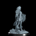 Ignara Flameborn Fire Genasi Barbarian Miniature: Cosmondo RPG, D&D Resin Model