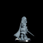Ryn the Ghostwalker: Halfling Rogue Miniature - Cosmondo RPG Resin Model