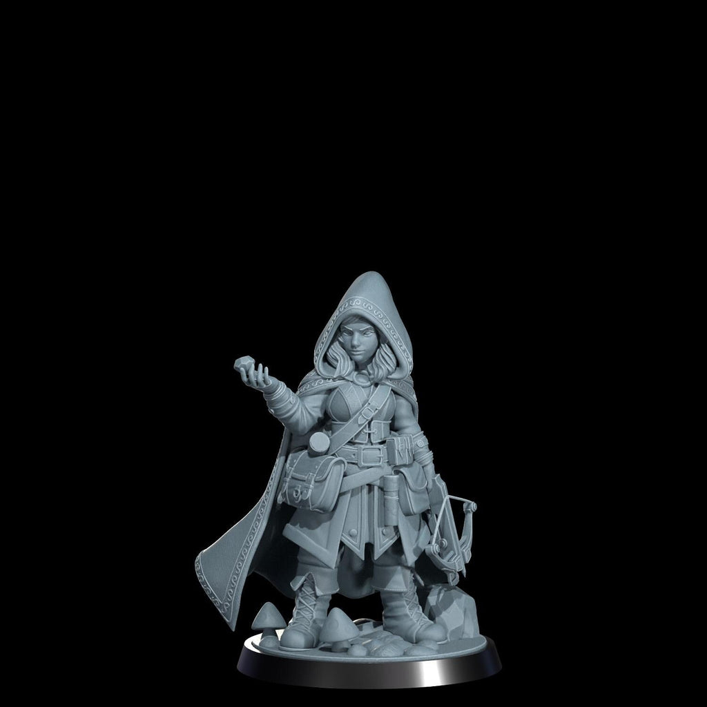 Ryn the Ghostwalker: Halfling Rogue Miniature - Cosmondo RPG Resin Model