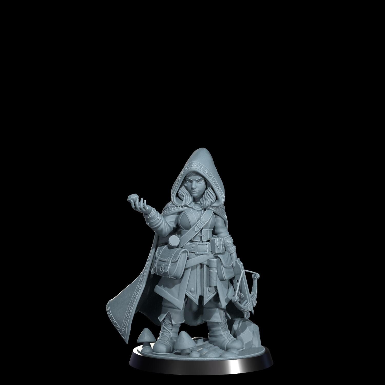 Ryn the Ghostwalker: Halfling Rogue Miniature - Cosmondo RPG Resin Model