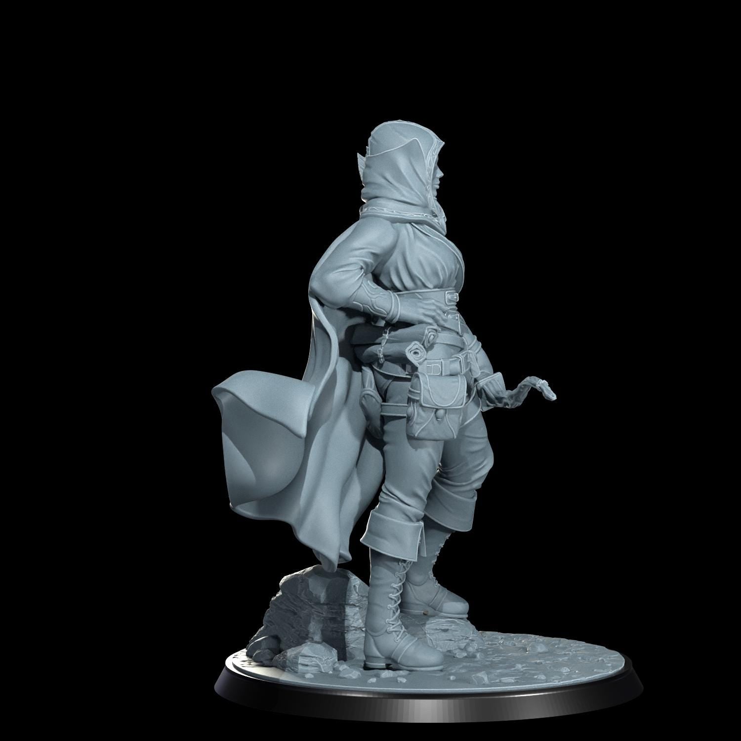 Arannis Windwhisper Elven Ranger Miniature: D&D, TTRPG, Cosmondo Resin (28mm, 32mm, 75mm)