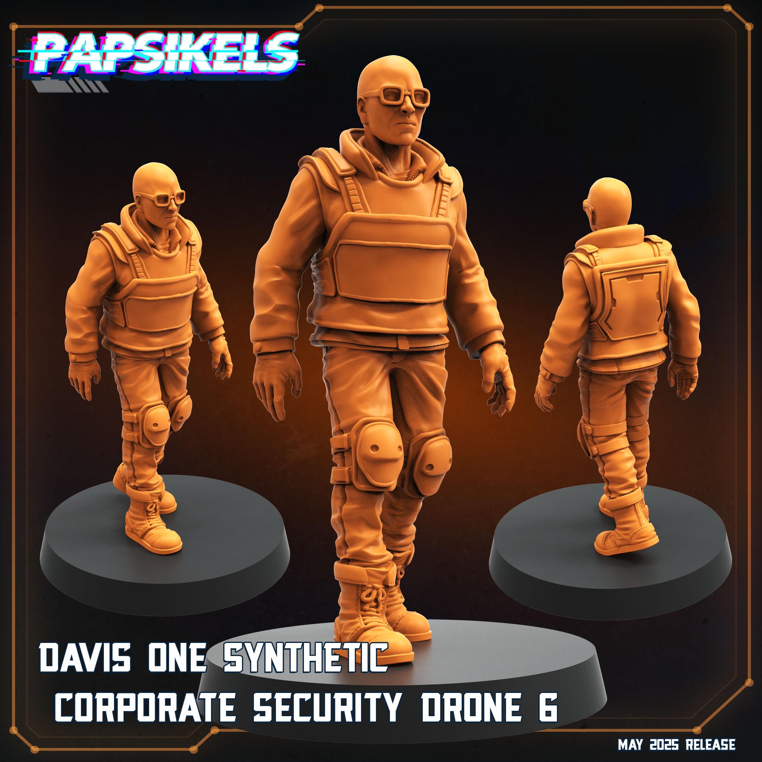 Aliens Vs Humans - Reconnaissance I Davis One Synthetic Security Drones - Papsikels, 32mm Mini for TTRPG Gaming, Alien RPG