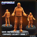 Aliens Vs Humans - Reconnaissance I Davis One Synthetic Security Drones - Papsikels, 32mm Mini for TTRPG Gaming, Alien RPG